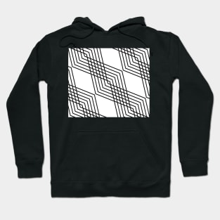 Abstract geometric pattern - black and white. Hoodie